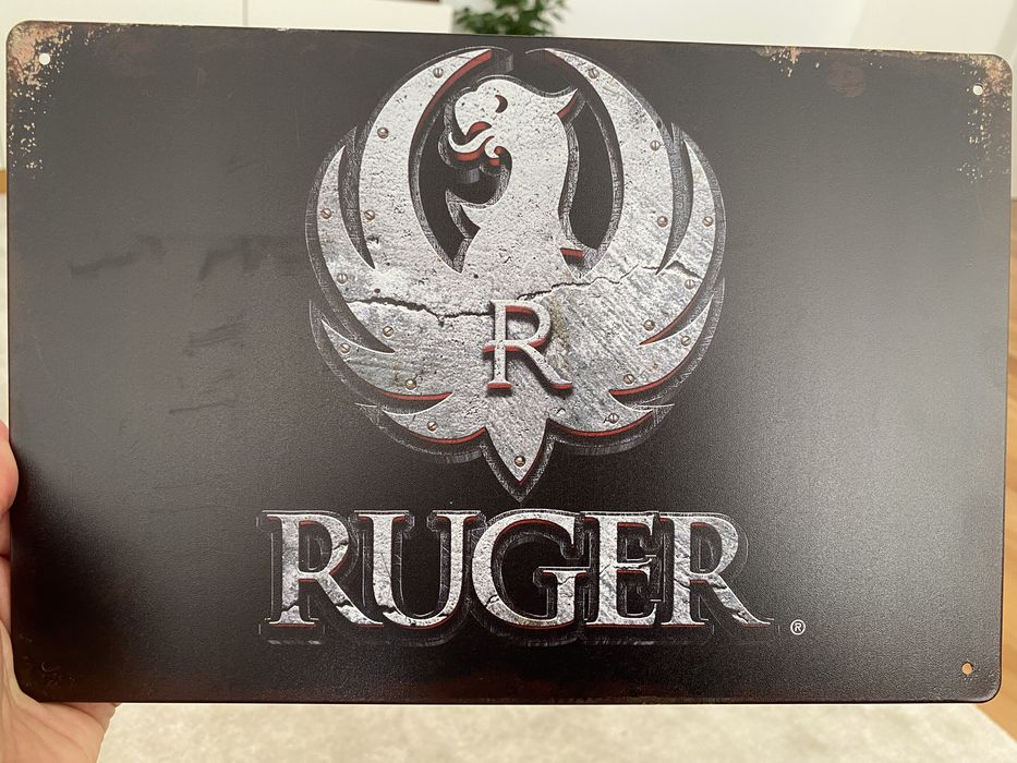 RUGER | Placa Metalica Decorativa (nova)