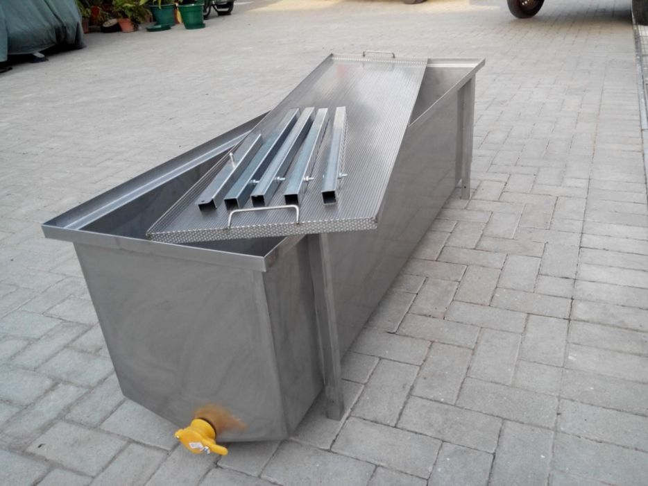 Tina inox desopercular 1580x450 mel apicultura Mesa