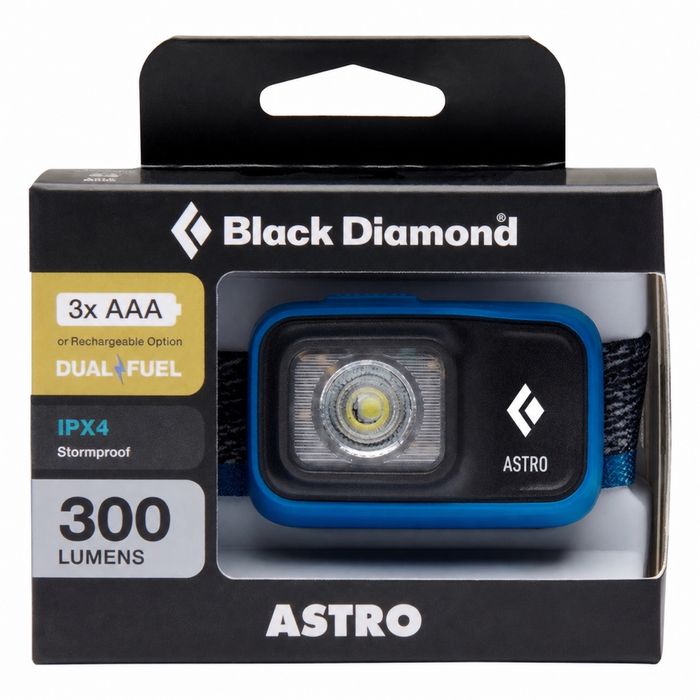 Czołówka trekkingowa Black Diamond Astro 300 - azul (300 lm)