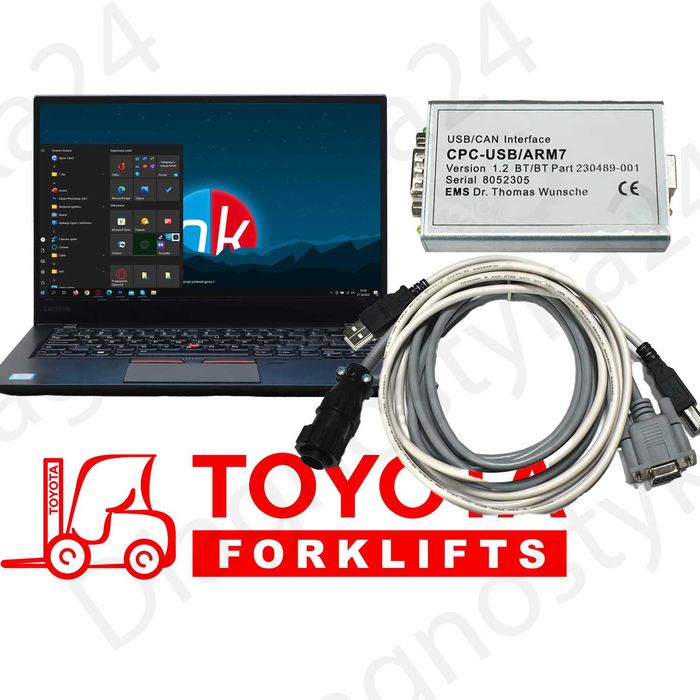 ZESTAW DIAGNOSTYCZNY Wózki Widłowe Toyota TRUCK Com BT + Laptop Gwarnc