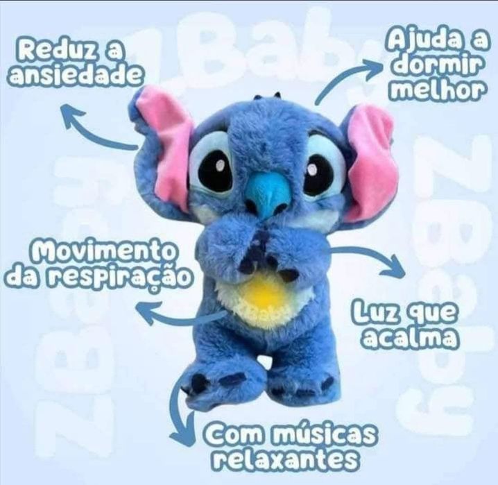 Stitch com luz e música