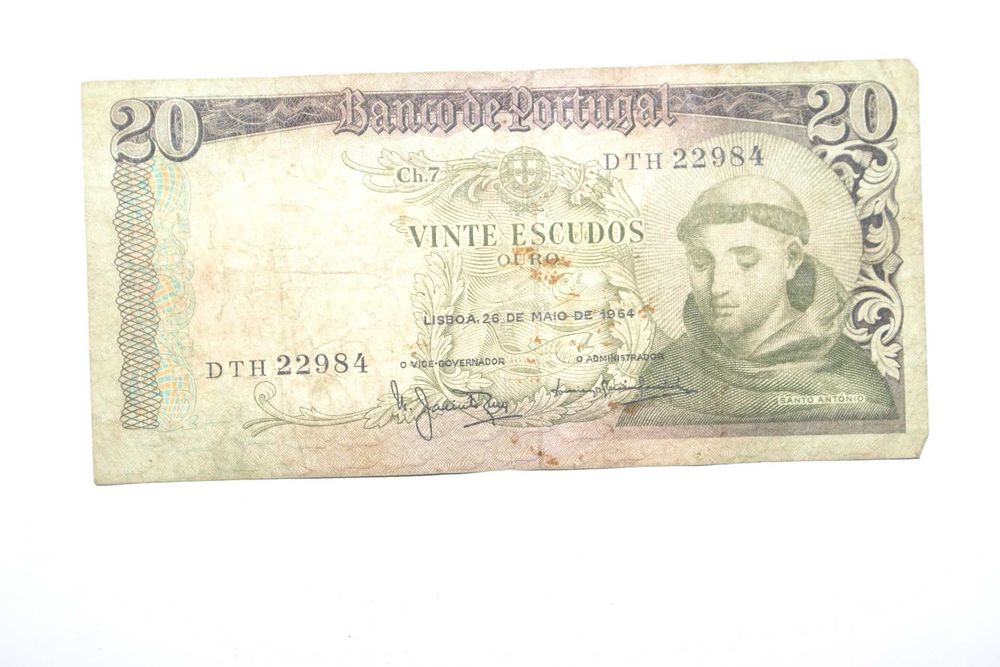 Notas antigas de escudo