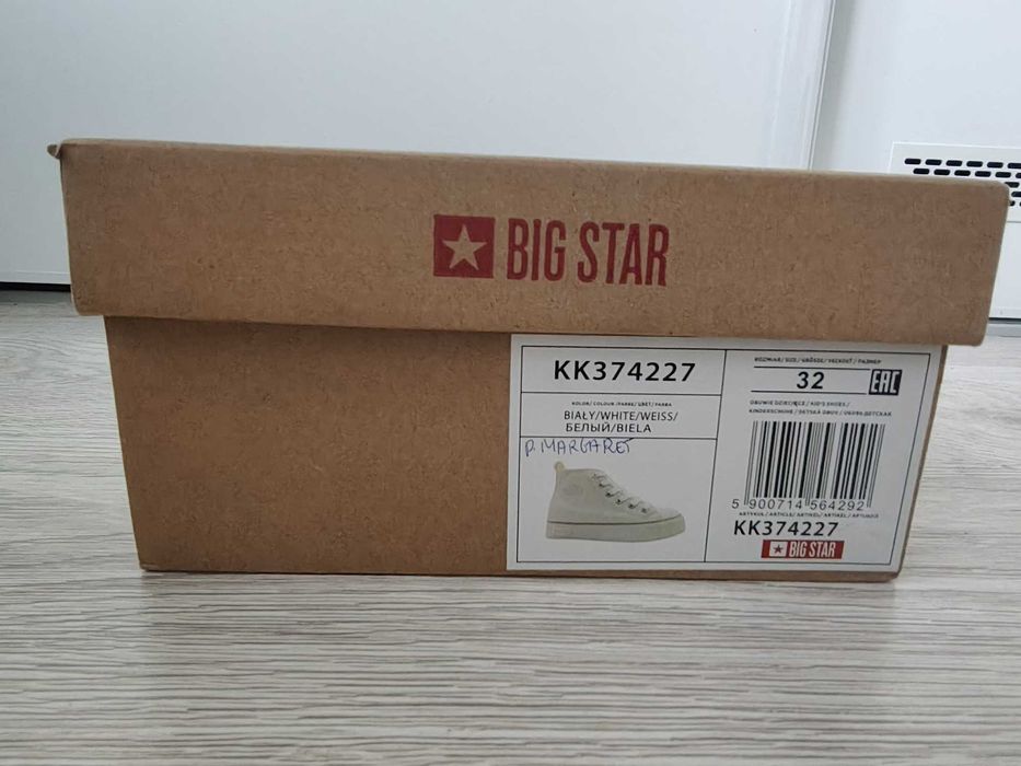 Buty zimowe dziecięce BIG STAR, rozmiar 32, białe – stan jak nowe