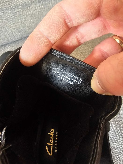 Buty botki skórzane Clarks UK 3 rozmiar 35 wkładka 22,5 cm