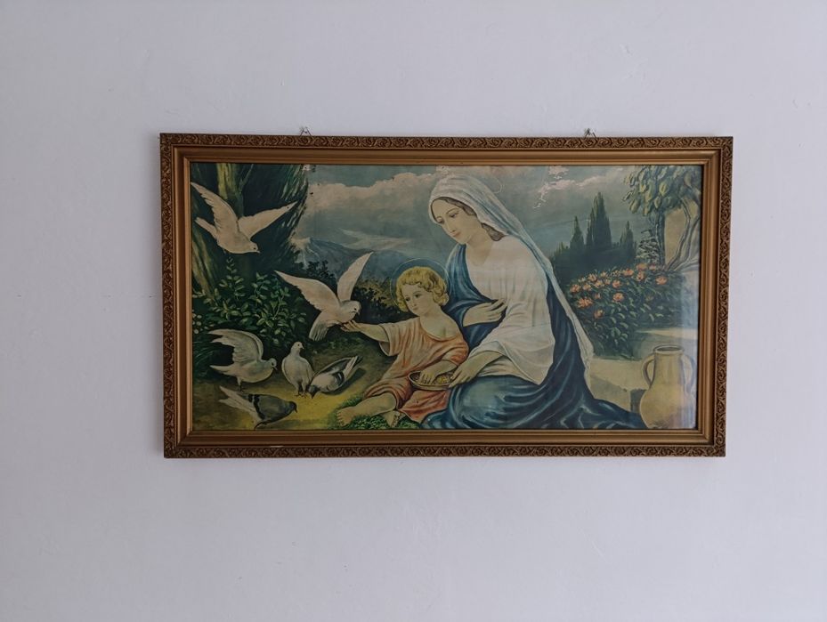 Obraz religijny PRL Ars Christiana – Matka Boska z Dzieciątkiem, oryg