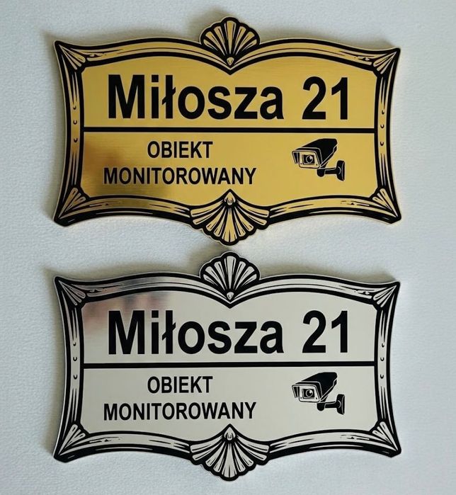 Tabliczka obiekt monitorowany i kamery 2w1 różne wzory