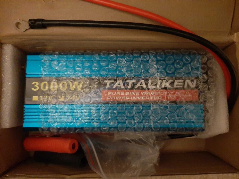 інвертор  12в 3000Вт чистий синус:LED екран,вентилятор TATALIKEN