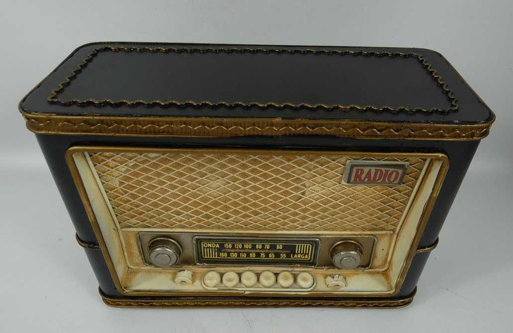 Metalowa SKARBONKA stylizowana na stare RADIO w stylu retro