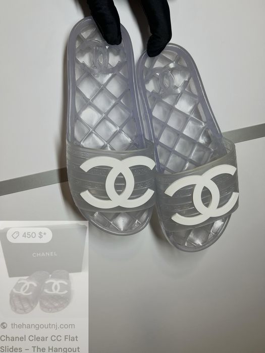 Chanel Clear CC Flat Slides 2 700 Olx