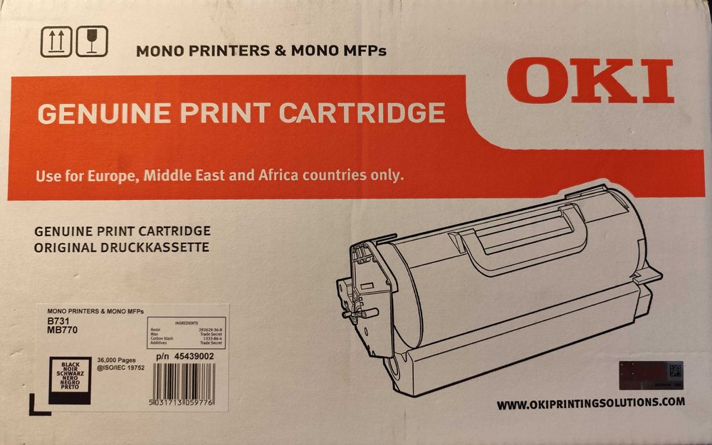 Oki B731,  (Czarny) - 36000 stron - Toner Oryginalny
