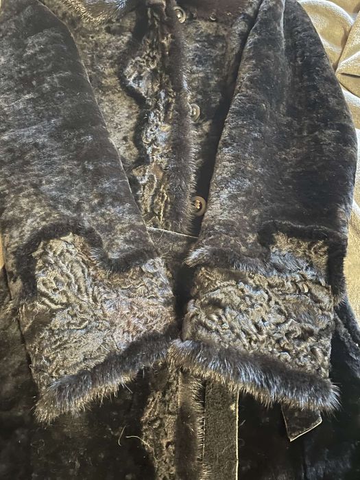 Шуба мутон + норка,