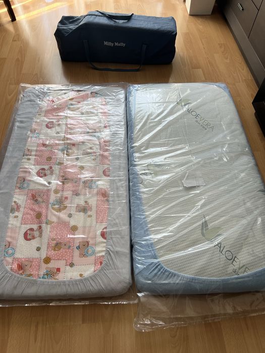 Lóżeczko turystyczne Milly Mally 2 materacyki