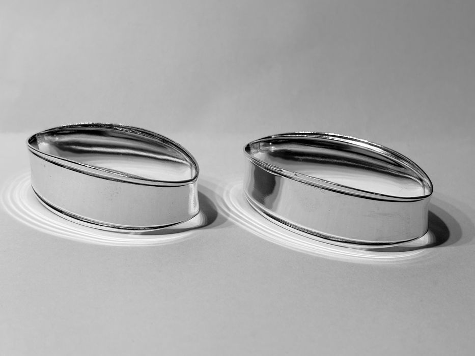 Pair of beautiful antique German silver napkin rings