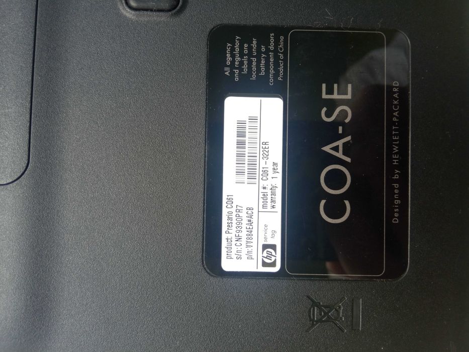 Ноутбук Compaq cq61