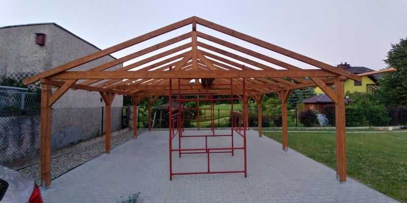 Szkielet wiaty garażowej 600x600