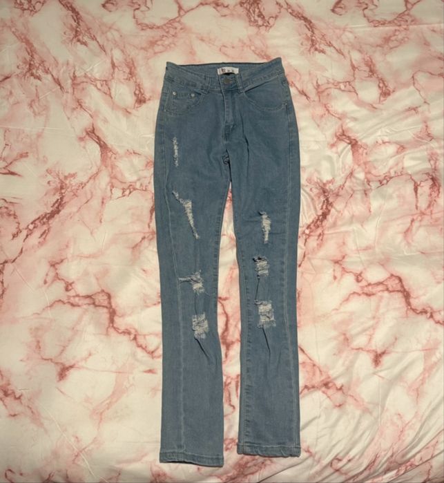 Calças de ganga azul