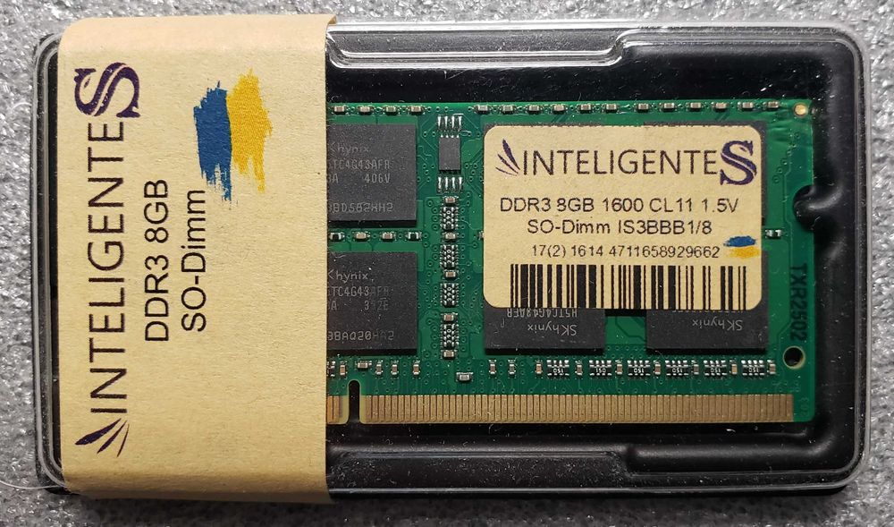 Модуль пам'яті для ноутбука  DDR3 8GB 1600 MHz 1.5 V INTELIGENTES