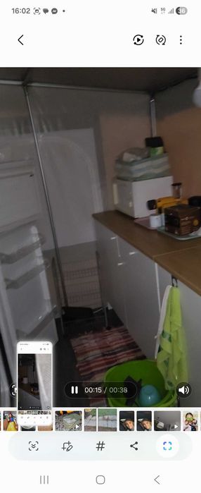 Caravana, avançado e cozinha
