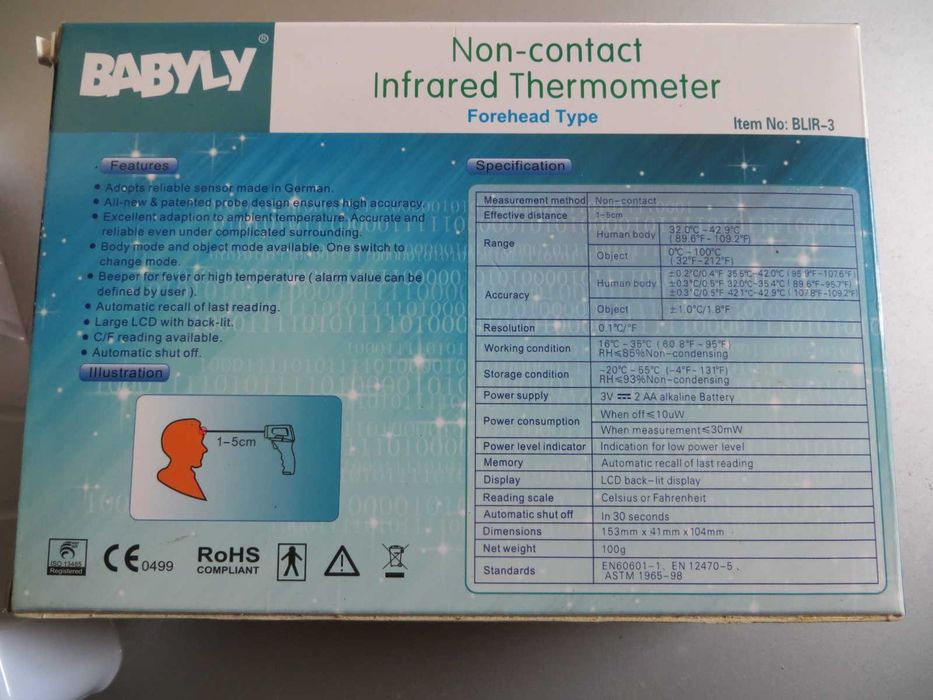 Термометр пірометр безконтактний Babyly BLIR 3