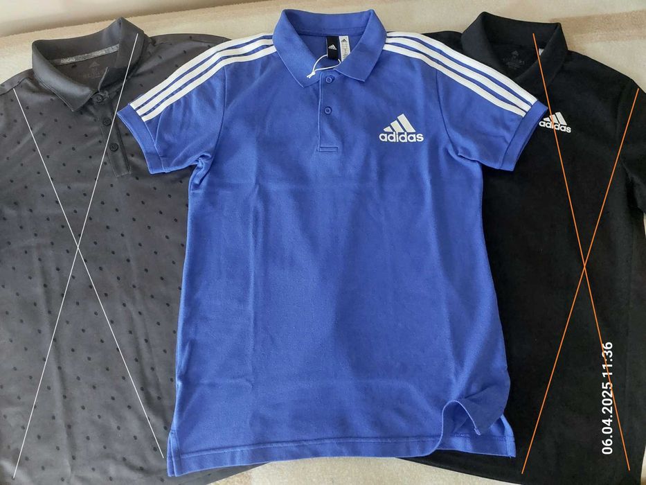Футболки поло Adidas, оригінал, р. М, синя, рожева, біла, стан..