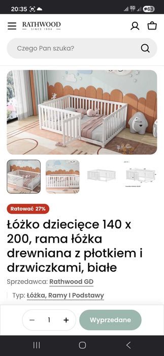 Łóżko Kojec dla dziecka