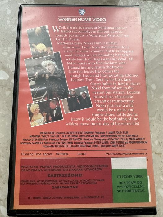 Kim jest ta dziewczyna kaseta vhs