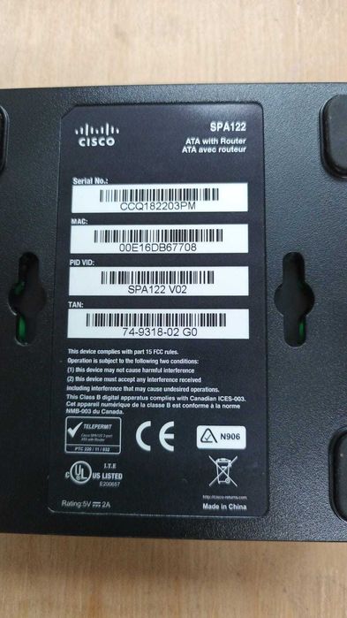 Router Cisco SPA 122