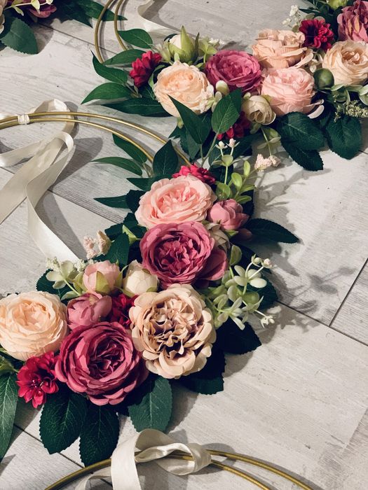 Wianki dekoracja weselna na bramę 8 sztuk