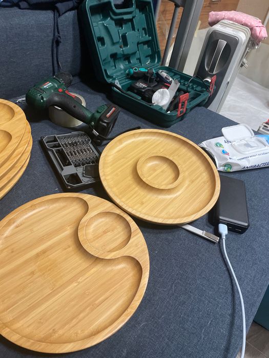 Бамбуковая посуда Wilmax (набор 7 шт) сервировочные тарелки/блюда