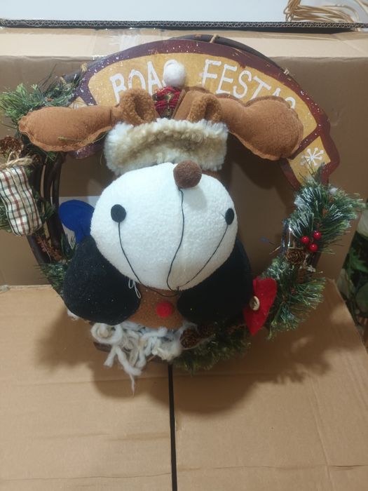 Coroa de natal com a rena