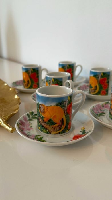 Conjunto de 6 Chávenas de Café - Porcelana Schmidt