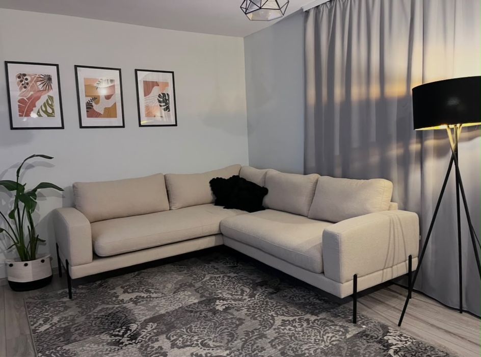 Narożnik Karin prawy beżowy Opti sofa