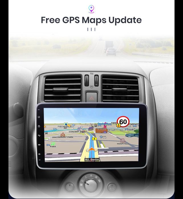 Rádio Android CarPlay Universal Ecrã Rotativo 10" 4/64GB WiFi GPS BT