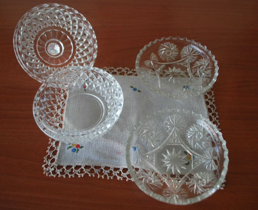 Taças Utilitárias e Decorativas Vidro Lapidado (Cristal D´Arques)