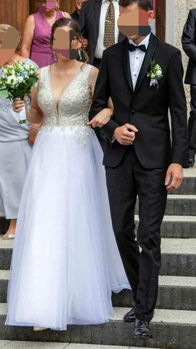 Suknia ślubna Adel na 170 cm wzrostu + obcas 9 cm