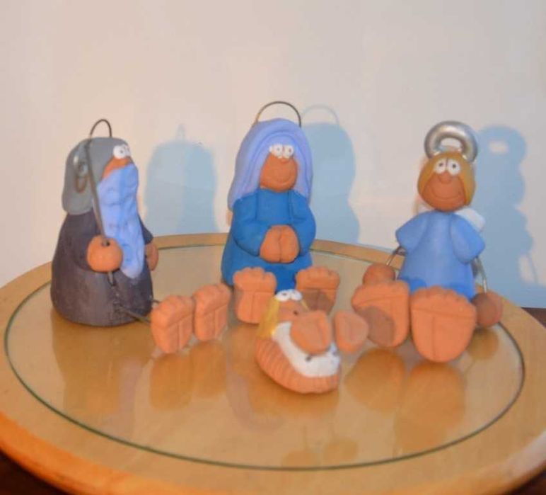 Presépio Artesanal em Cerâmica, com 4 peças