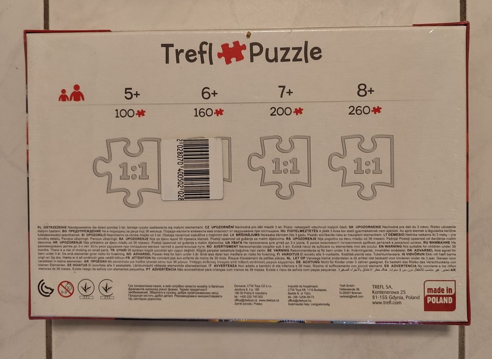 Nowe Puzzle Trefl Zygzak McQueen 160 Elementów