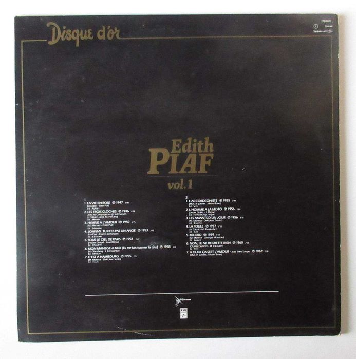 EDITH PIAF - Disque D'Or (Vol. 1) (LP)