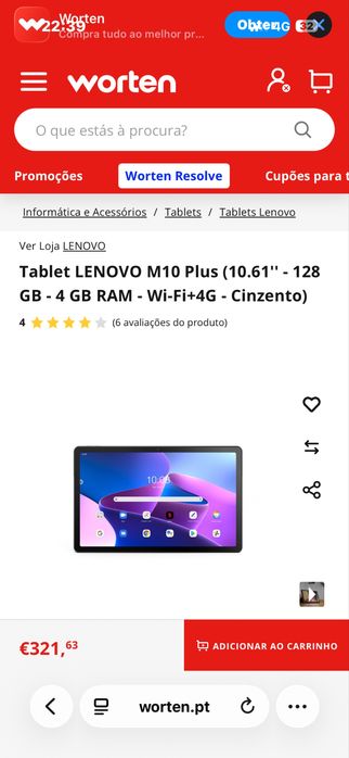 Lenovo M10 Plus 4/128GB Android 13