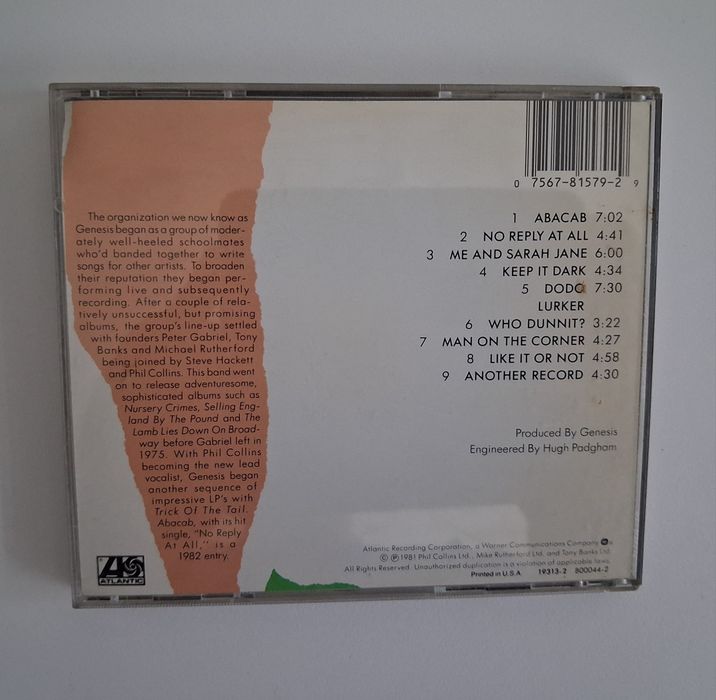 Genesis - Abacab  CD 1981