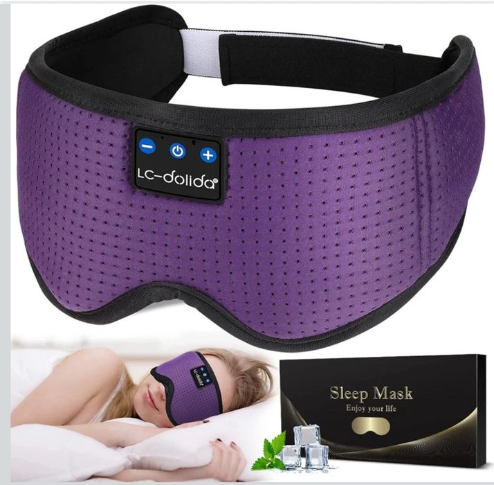 Słuchawki Bluetooth do Spania LC-dolida – Maska 100% Blackout | NOWA