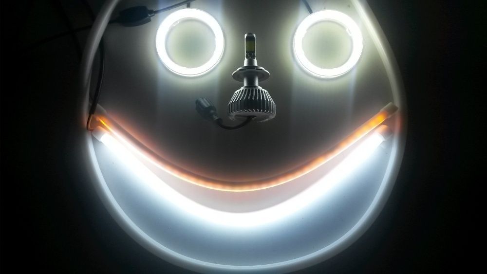 Ангельські очі Angel eyes CCFL жовті BMW E30 E32 Е34 ВАЗ06 E39рест БМВ