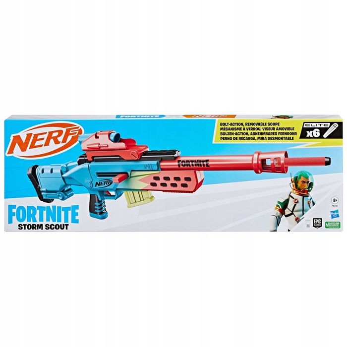 Nerf Fortnite Snajperka Pistolet Storm Scout +celownik I
