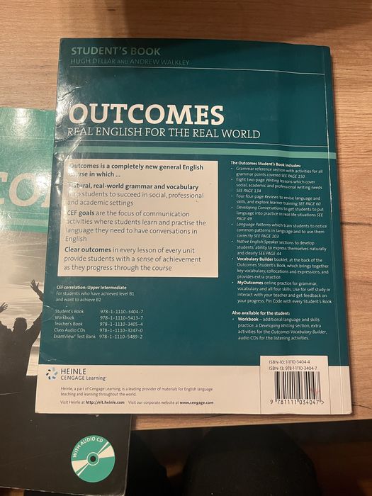 Komplet podręcznik plus ćwiczenia outcomes upper intermediate workbook