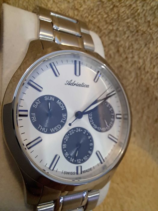 Adriatica Swiss Made A8277.52B3QF | Szafir | Niebieskie detale | Stan BDB