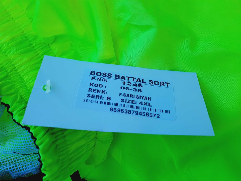 4XL kąpielówki HUGO BOSS żółte neon pas 80-90 cm