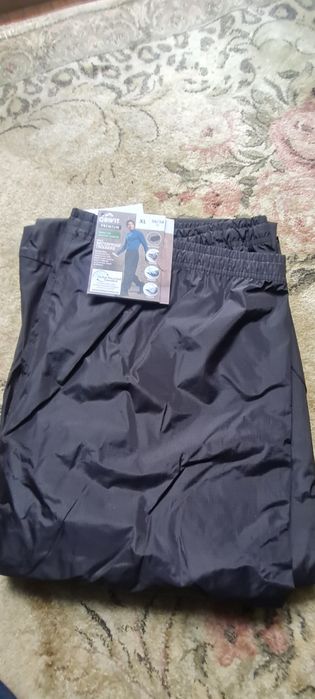 Męskie spodnie wiatro i wodoodporne nowe czarne  Crivit r. XL