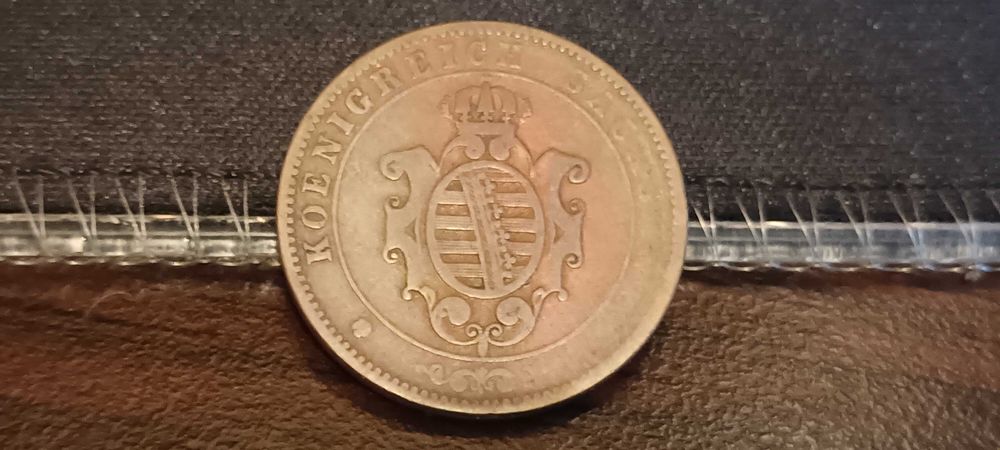 Saksonia Niemcy 5 Pfennige 1864,B