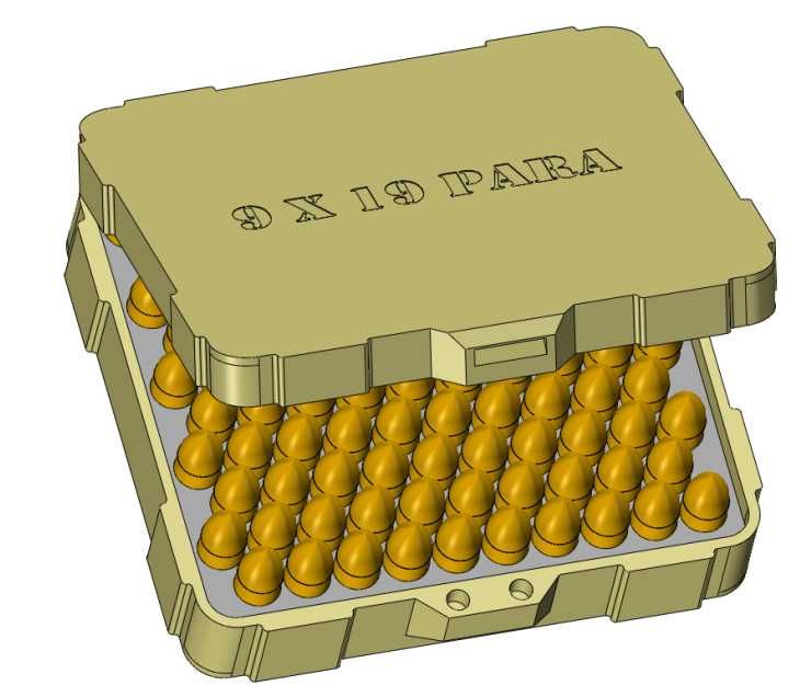 Pudełko na amunicję 9x19 PARA - na 100 sztuk