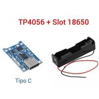 Kit Suporte Adaptador Individual De Pilha 18650 + TP4056